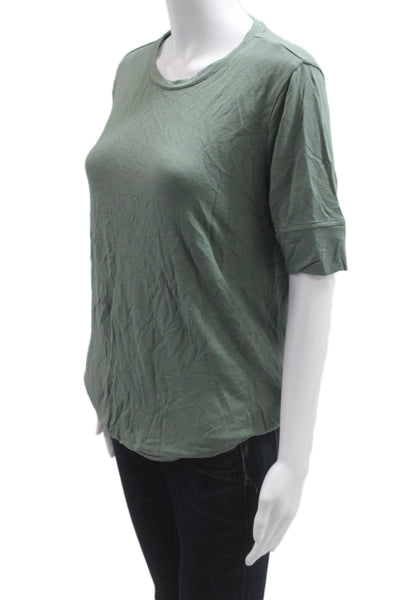 Lou & Grey Womens Basic Jersey T-Shirt Green Crew Neck Short Sleeve Size M