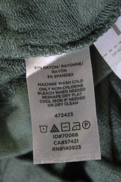 Lou & Grey Womens Basic Jersey T-Shirt Green Crew Neck Short Sleeve Size M