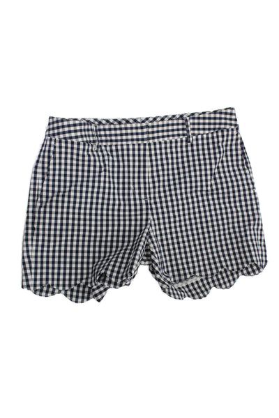 J. Mclaughlin Girls Zip Gingham Print Short Skirt White Size 12