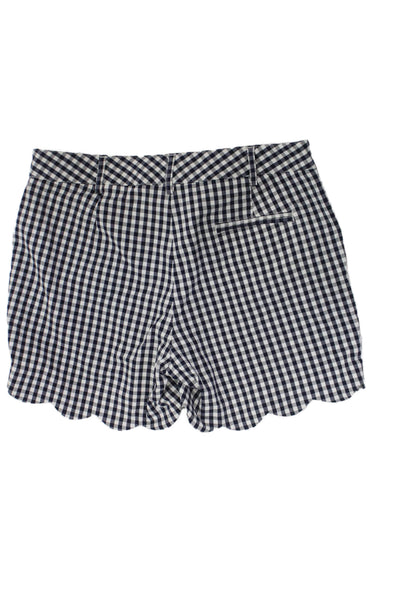 J. Mclaughlin Girls Zip Gingham Print Short Skirt White Size 12