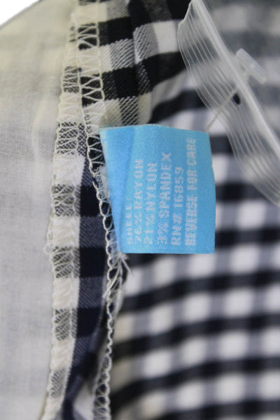 J. Mclaughlin Girls Zip Gingham Print Short Skirt White Size 12