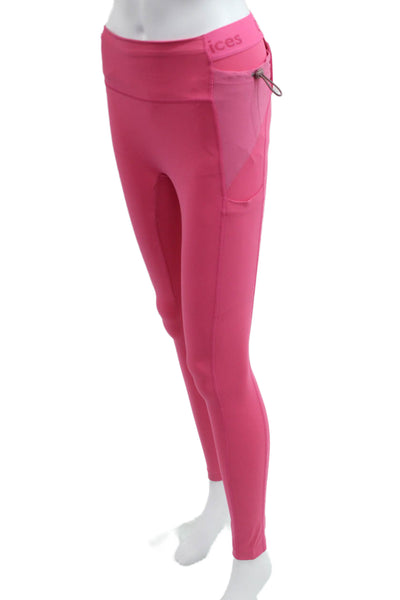 Outdoor Voices Women Ankle Jeggings Pink Drawstring Size XS