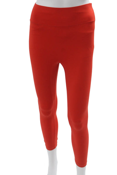 All Access Womens Ankle Red Solid Nylon Spandex Leggings Size XS