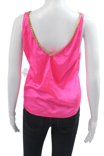 Generation Love Womens Camisole Pink V Neck Sleeveless Size S
