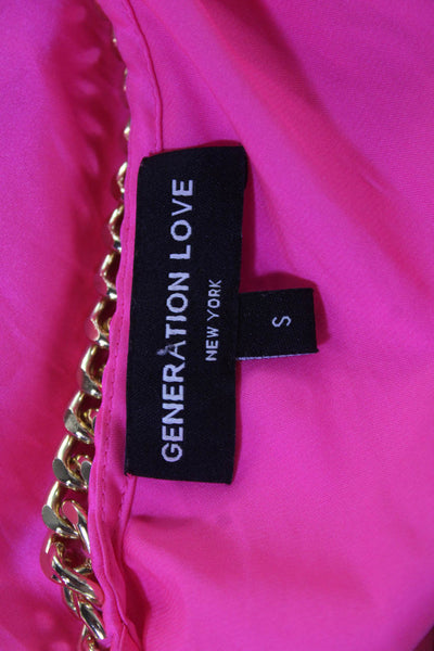 Generation Love Womens Camisole Pink V Neck Sleeveless Size S