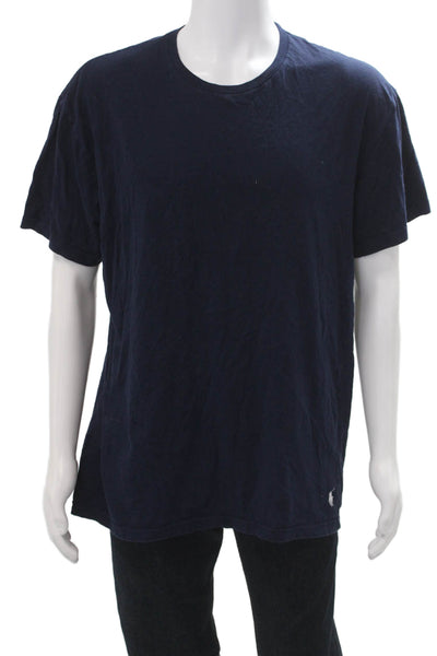 Polo Ralph Lauren Mens Dark Blue Cotton Crew Neck Short Sleeve T-Shirt Size XL