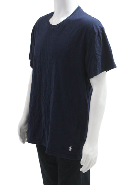 Polo Ralph Lauren Mens Dark Blue Cotton Crew Neck Short Sleeve T-Shirt Size XL