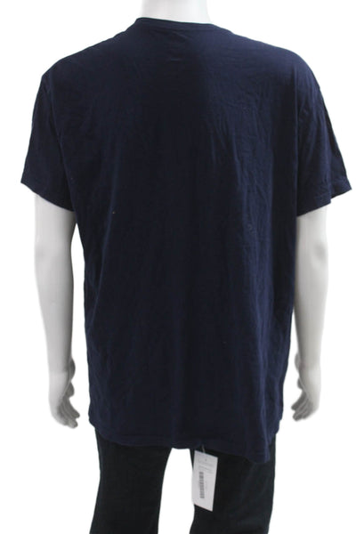 Polo Ralph Lauren Mens Dark Blue Cotton Crew Neck Short Sleeve T-Shirt Size XL