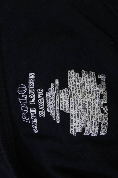 Polo Ralph Lauren Mens Dark Blue Cotton Crew Neck Short Sleeve T-Shirt Size XL
