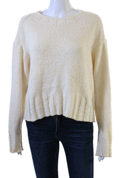 J Crew Womens Pullover Crew Neck Beige Sweater Size M