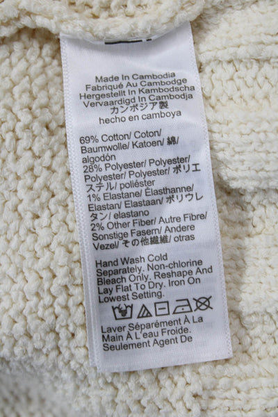 J Crew Womens Pullover Crew Neck Beige Sweater Size M