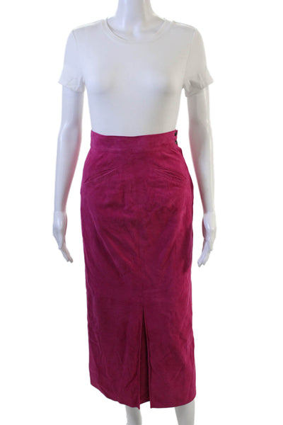 Maxfield Parrish Womens Straight Pencil Skirt Pink Midi 100% A Size 8