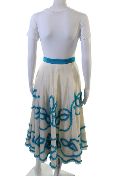By Malene Birger Women A-Line Peasant Skirt Beige 100% Cotton Long Size 30