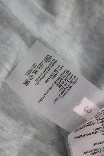 Majestic Filatures Womens Sleeveless Linen Tank Round Neck Gray Size 3