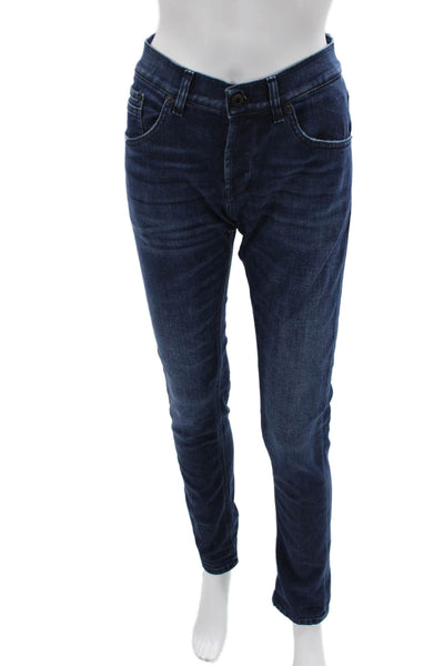 Dondup Mens Skinny Tapered Dark Blue Jeans Size 30