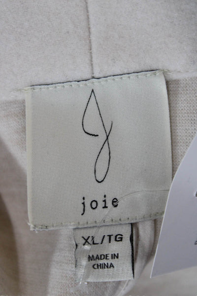 Joie Women Classic Sleeveless Beige Vest Size XL