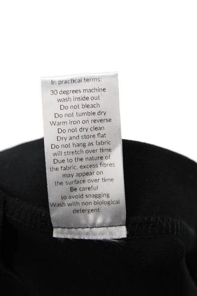 Saint + Sofia Women Cropped Dress Pants Black Organic Cotton Size XL