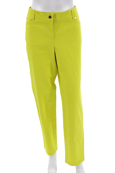 J. Mclaughlin Womens Cropped Ankle Pants Yellow Size 12