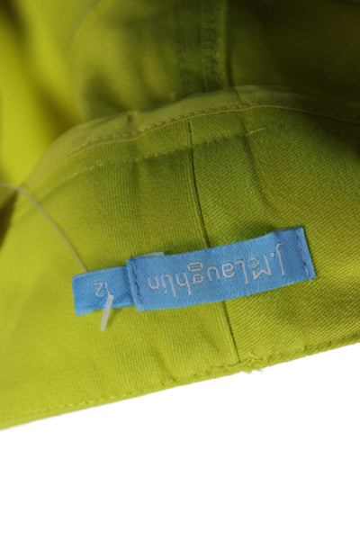 J. Mclaughlin Womens Cropped Ankle Pants Yellow Size 12