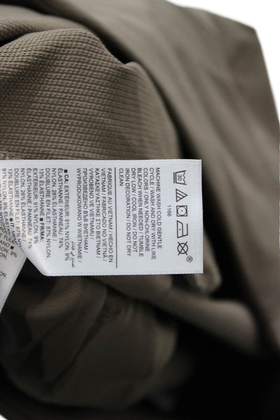 Athleta Womens Cargo Ankle Pants Brown Zip 28 Inseam Size 12