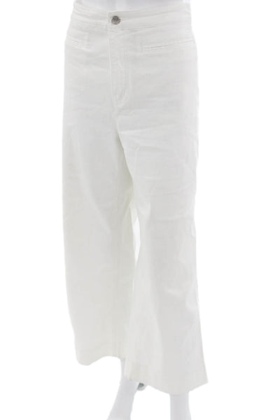 J. Mclaughlin Women Cropped White Button Pants Size 12