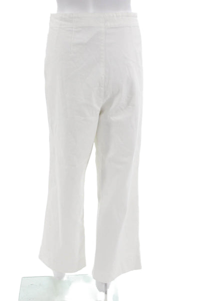 J. Mclaughlin Women Cropped White Button Pants Size 12