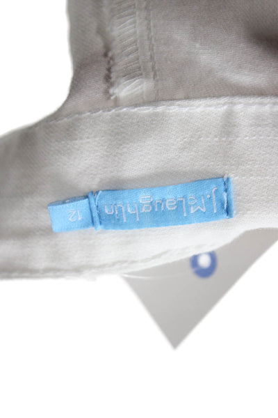 J. Mclaughlin Women Cropped White Button Pants Size 12