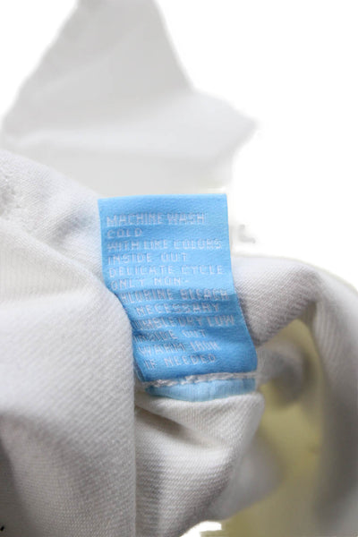 J. Mclaughlin Women Cropped White Button Pants Size 12