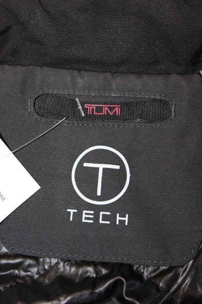 Tumi Mens Windbreaker Jacket Black High Neck Zip Long Sleeve Size S