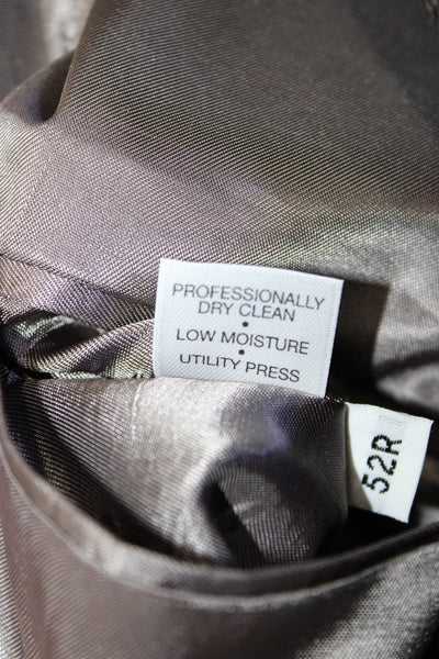 Hart Schaffner Marx Mens Dark Gray Check Wool Blend Suit Jacket Size 52