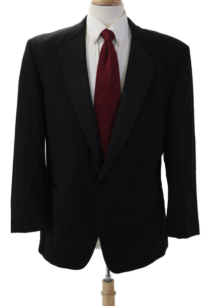 Neil Allyn Men's Tuxedo Jacket Black 100% Wool Button Closure Size 44