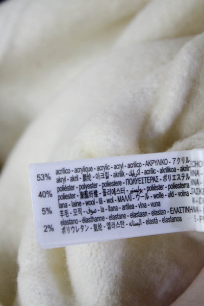 Zara Unisex Pullover Sweater White Mock Neck Long Sleeve Size XS