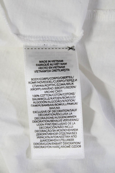 Polo Ralph Lauren Women Cropped White Striped Short Sleeve T-Shirt Size XS