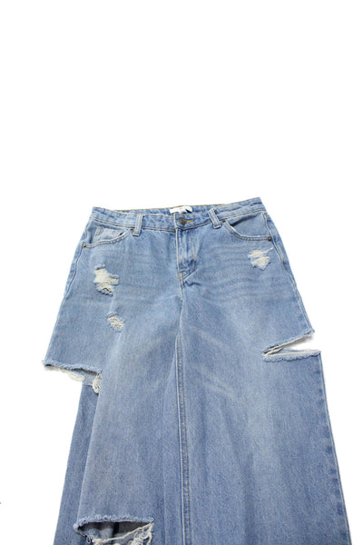 BP. Women Boyfriend Jeans Light Blue Low Rise Button Fly Size 24