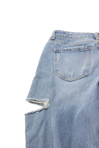 BP. Women Boyfriend Jeans Light Blue Low Rise Button Fly Size 24