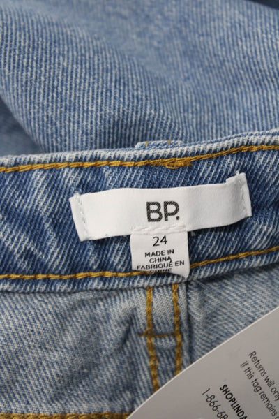 BP. Women Boyfriend Jeans Light Blue Low Rise Button Fly Size 24
