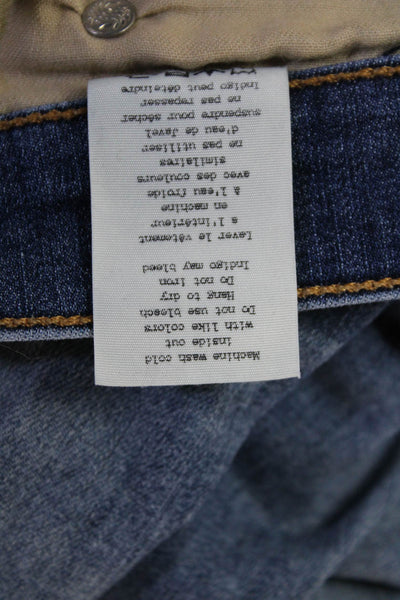 Rag & Bone Jean Womens Ankle Skinny Jeans Blue Denim Low Rise Button Size 29