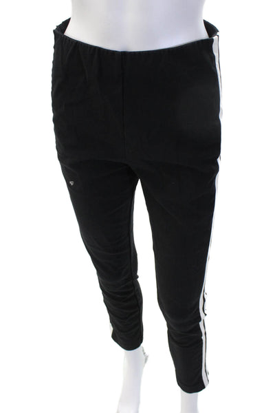 Rag & Bone Women Jogger Pants Black Striped Cotton Zip Inseam 27 Size 6