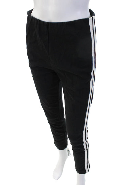 Rag & Bone Women Jogger Pants Black Striped Cotton Zip Inseam 27 Size 6