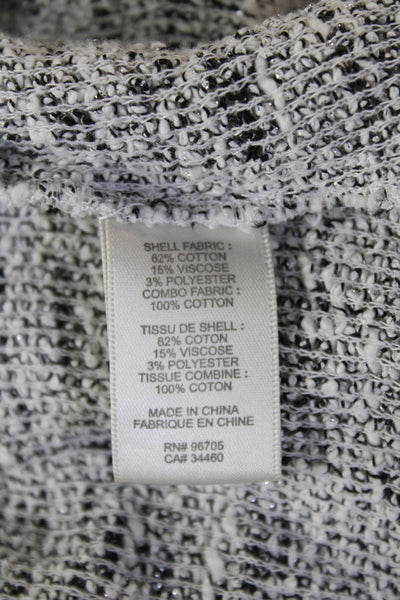Rebecca Taylor Women Basic Gray Crew Neck Short Sleeve T-Shirt Size 2