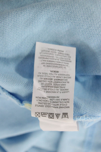 J Crew Mens Light Blue Collared Short Sleeve Cotton Solid Polo Size S