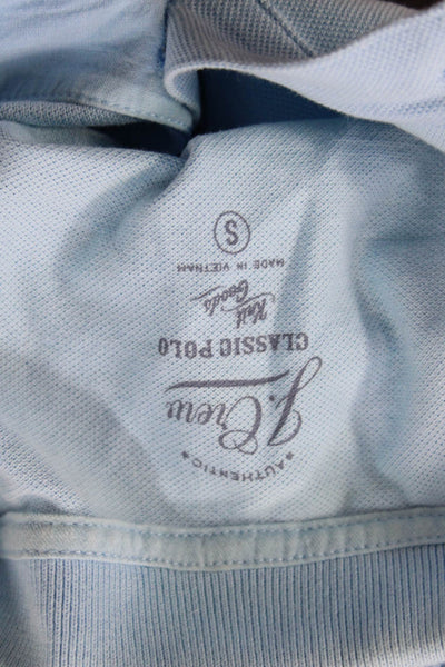 J Crew Mens Light Blue Collared Short Sleeve Cotton Solid Polo Size S