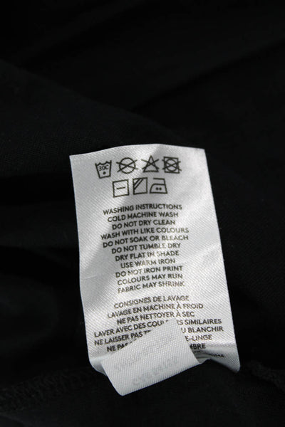 ZANEROBE Mens Black Graphic Crew Neck Long Sleeve T-Shirt 100% Cotton Size M