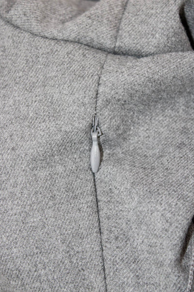 Zara Women Shirt Dress Gray Mock Neck Long Sleeve Tie Waist Size M