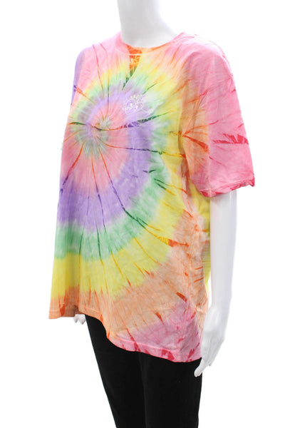 Earth Positive Women Jersey Graphic T-Shirt Green Organic Cotton Size L