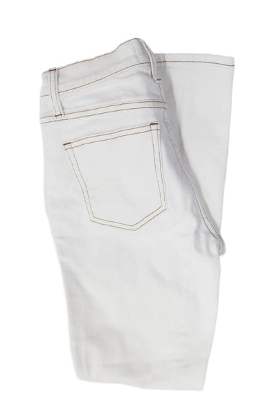 J Crew Womens Skinny Jeans White Mid Rise Size 23