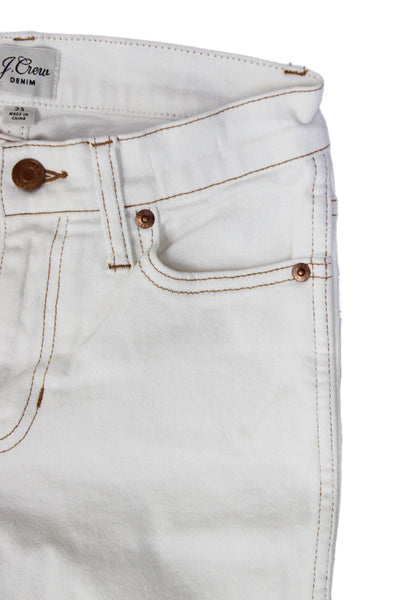 J Crew Womens Skinny Jeans White Mid Rise Size 23