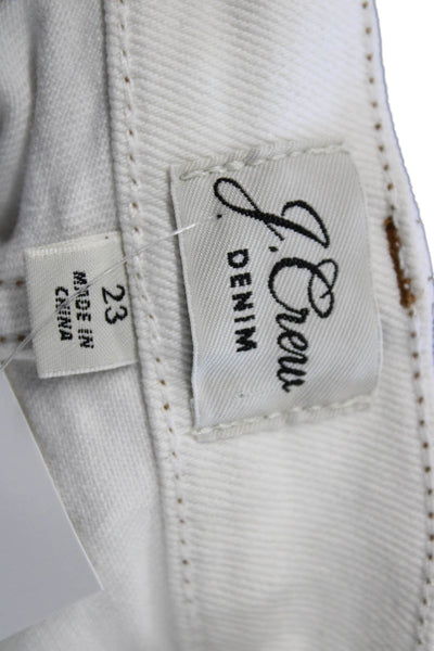 J Crew Womens Skinny Jeans White Mid Rise Size 23