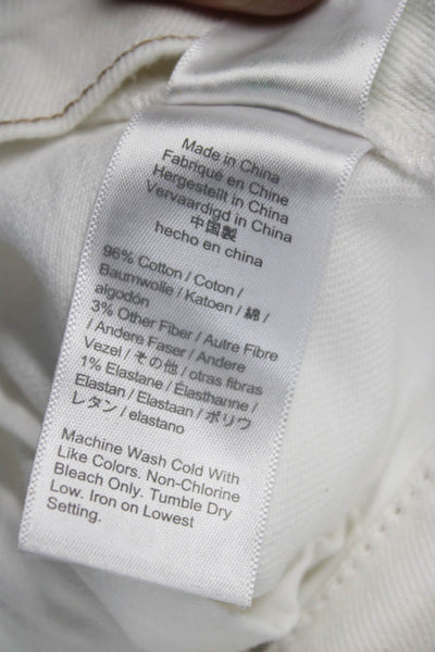J Crew Womens Skinny Jeans White Mid Rise Size 23