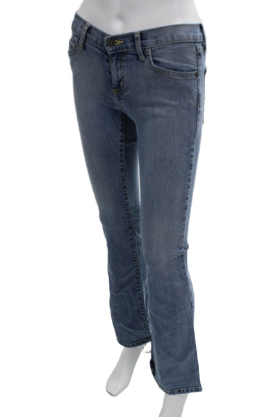 Carmar Womens Bootcut Flared Jeans Blue Mid Rise Size 26
